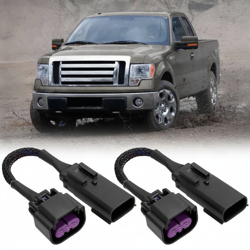 2Pcs HID to LED Headlight Adapter Wire Harness Fit for Ford F150 2009-2014