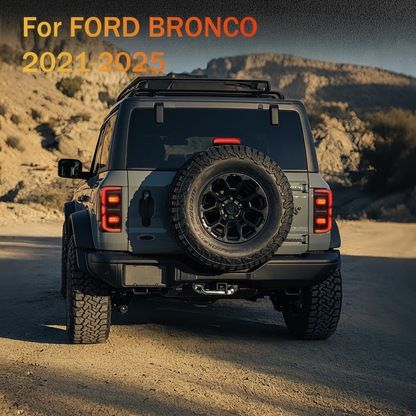 LED Tail Lights with Reverse Parking Brake Light for Ford Bronco 2021-2026 2/4 Door (Excludes Raptor & Sport)