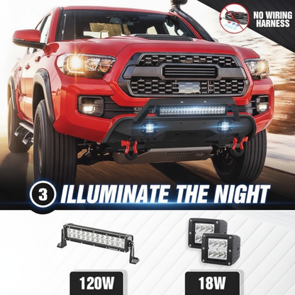 Front Bumper Compatible with Toyota Tacoma 3rd Gen 2016-2023