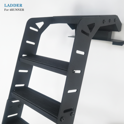 Black Thickened Aluminum Alloy Summit Hatch Ladder Compatible with Toyota 4Runner 2025-2026