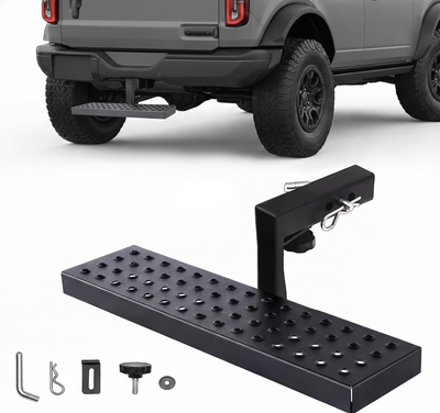 Heavy Duty 2" Hitch Step with Non-Slip Steel Platform