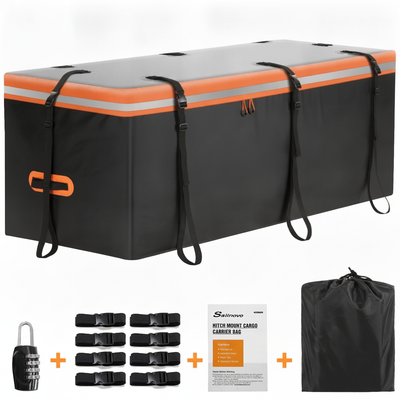 20 Cu Ft Hitch Cargo Carrier Soft Shell Bag, Waterproof PVC