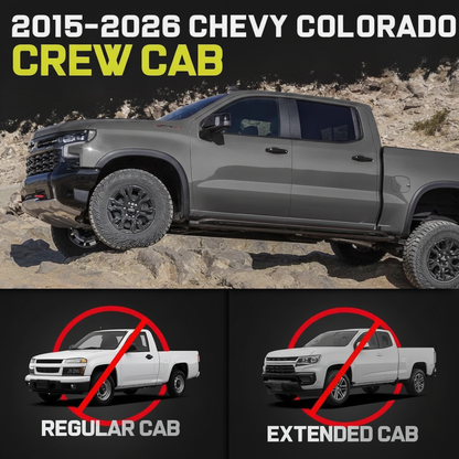 6" Carbon Steel Nerf Bars For Chevy Colorado Crew Cab 2015-2026