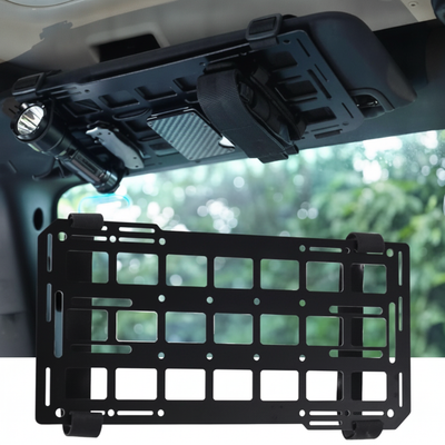 Visor MOLLE Panel, Rigid Fiberglass Sun Visor Organizer