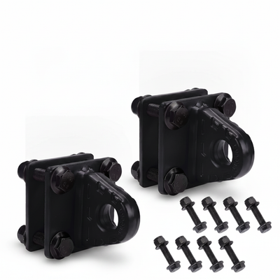 2 Pcs 5-TON Bolt-On D-Ring Clevis Mount Bracket with Backer Plate