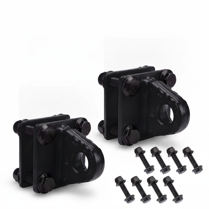2 Pcs 5-TON Bolt-On D-Ring Clevis Mount Bracket with Backer Plate