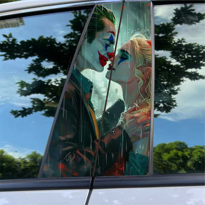 Joker-Themed Scratchproof PET Car B Pillar Stickers - OMOTOR