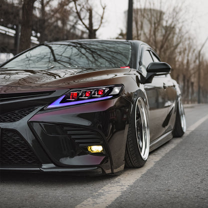 Triple Beam Headlights for Toyota 8th Gen Camry 2018-2023 LE SE XLE XSE TRD - OMOTOR