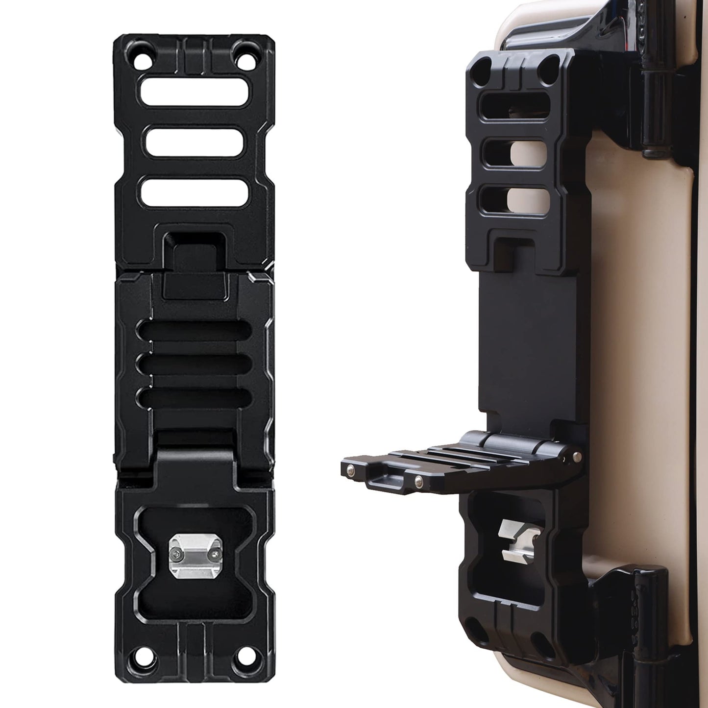 Aluminum Alloy Folding Door Hinge Step Compatible with Jeep Wrangler JK JKU JL JLU Gladiator JT 2007-2023(Not fit 2021 Gladiator)