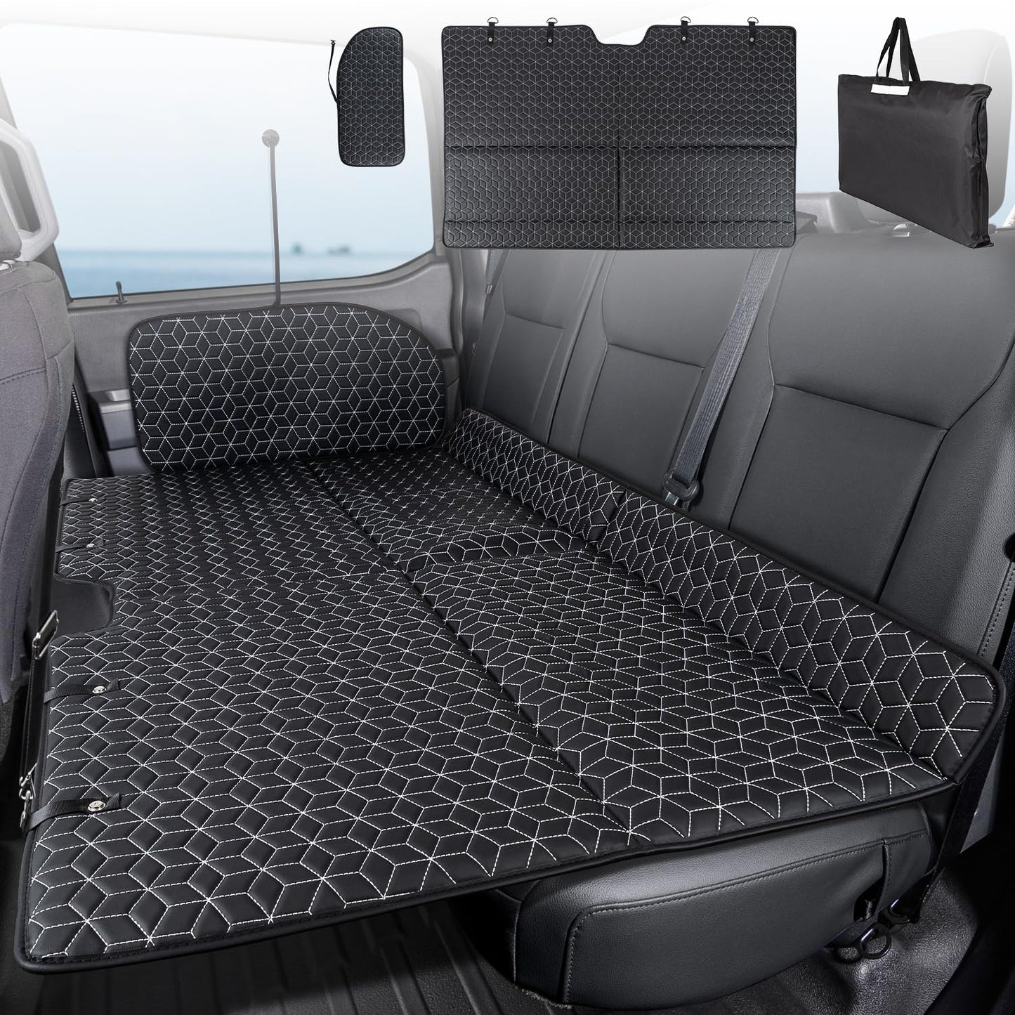 Back Seat Extender Truck Bed Mattress Car Camping Air Mattress for F150/RAM 1500/Silverado