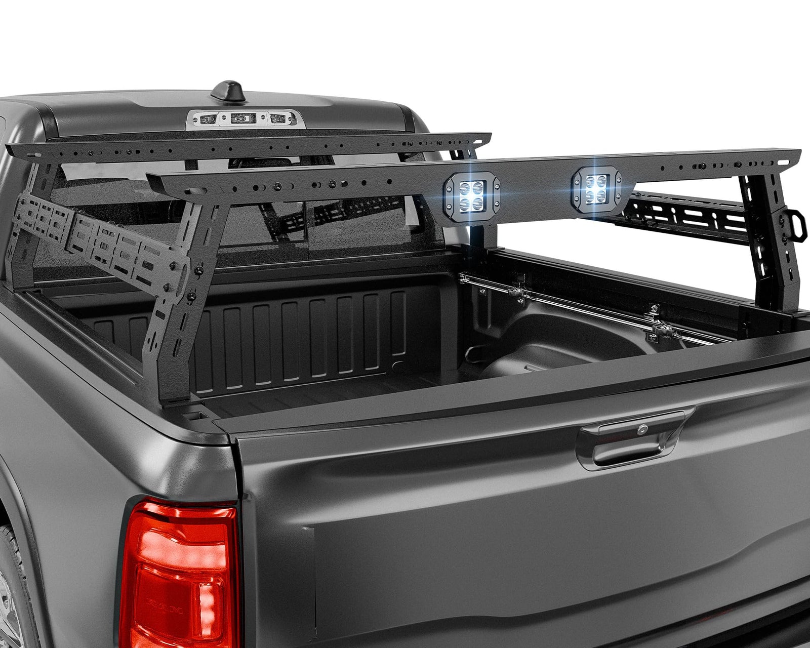 Adjustable 11-13" High Bed Racks Compatible with Tacoma/Ram 1500/ Tundra/Silverado & Sierra 1500/ F150/ Gladiator JT/Titan/Frontier/Canyon/Ranger