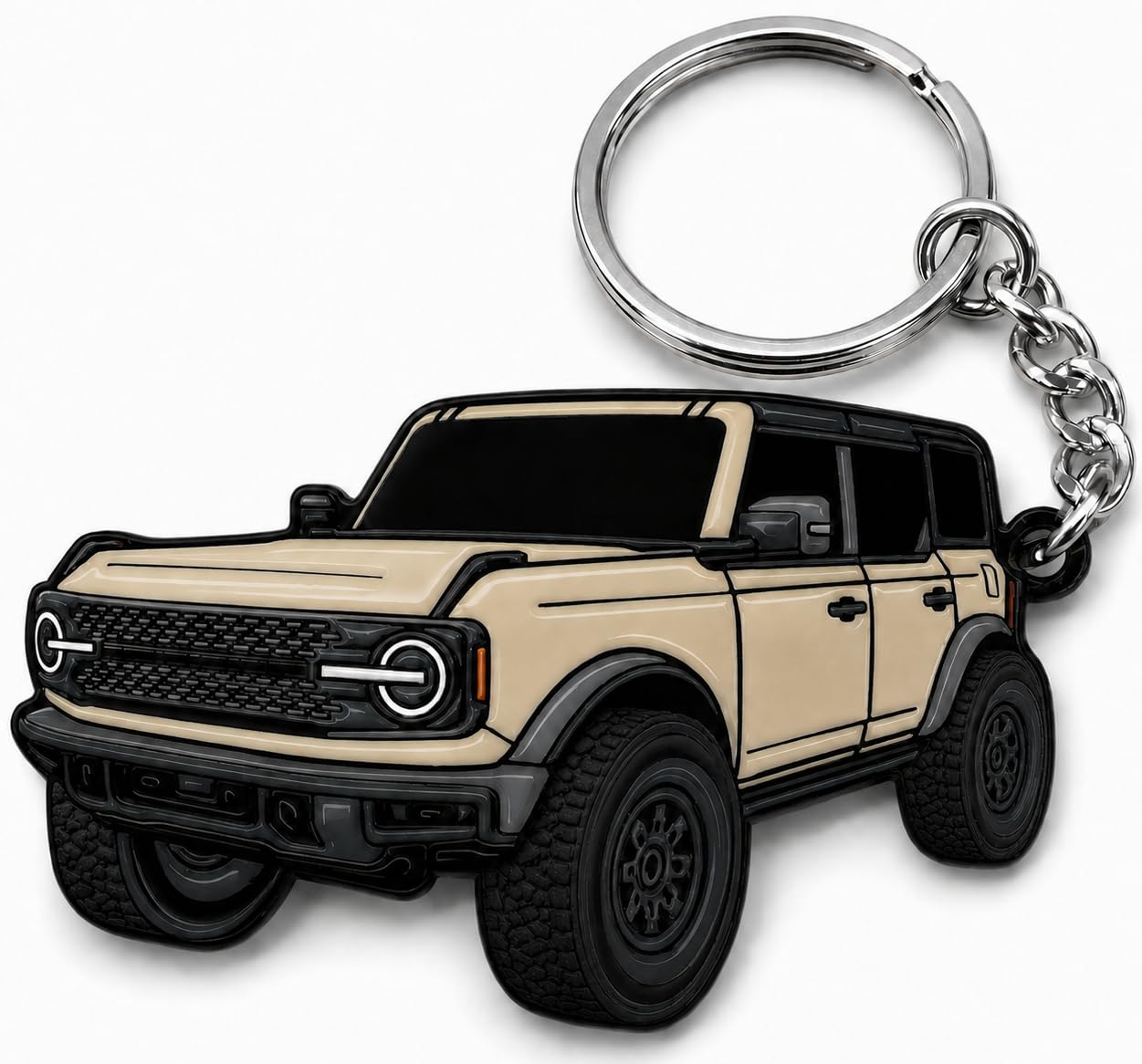 Bronco Keychain Accessories 4 door key chain Fob Cover Cool Mods compatible with Ford Bronco 2021- 2025