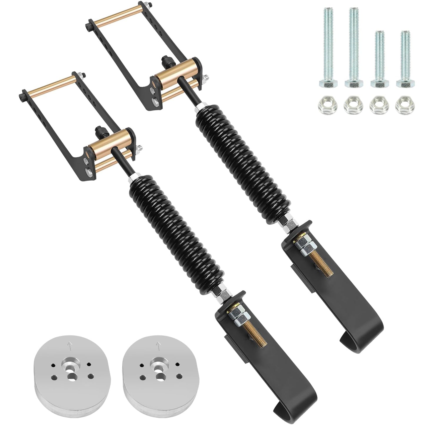 2PCS Heavy Duty Rear Leaf Spring Suspension Enhancement Kit Fit for Ford F150 4WD HD (2009-2023)