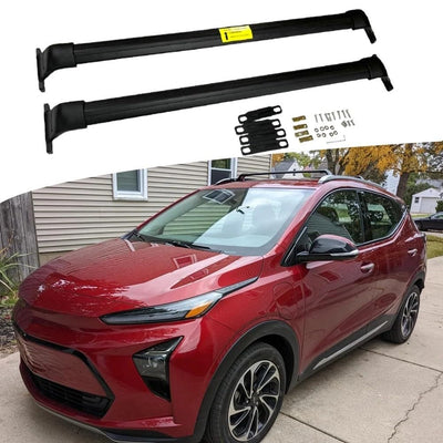 220LBS Roof Rack Noiseless Cross Bars Fit for Chevy Chevrolet Bolt EUV Bolt EUV 2022 2023 2024 Sunroof Freedom All Aluminum (Not for Bolt EV) Black Crossbars Luggage Carrier Bars