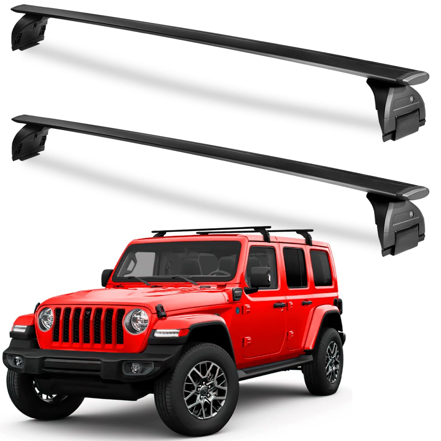 Cross Bars Roof Rail Racks Fit for Jeep Wrangler JK JL Gladiator JT 2007-2026