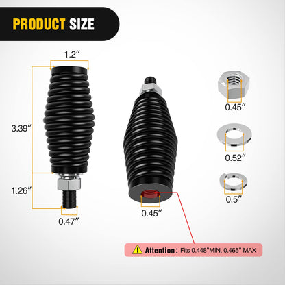 Heavy Duty Barrel Spring Mounting Base for Whip Light Compatible with ATV UTV RZR SXS Can Am Truck Jeep Off Road - OMOTOR