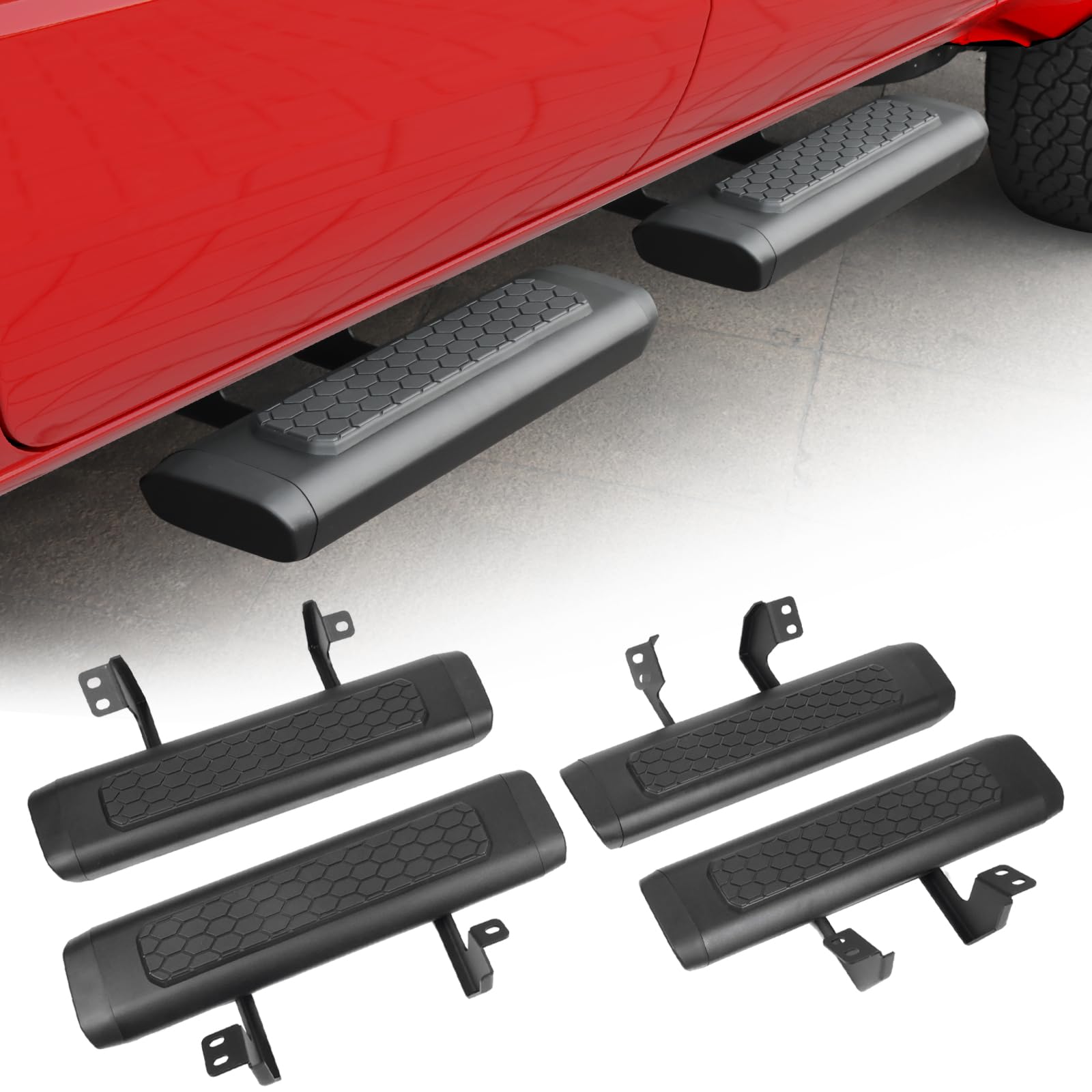 Aluminum Side Steps Fit for 2024 - 2026 Toyota Tacoma Double Cab (Front & Rear Door)