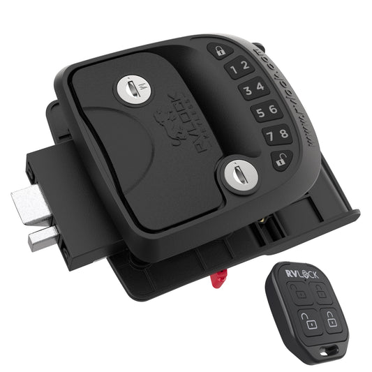 Compact RV Lock Keyless Entry with Remote Replacement for Trailers with Patented Security Technology
