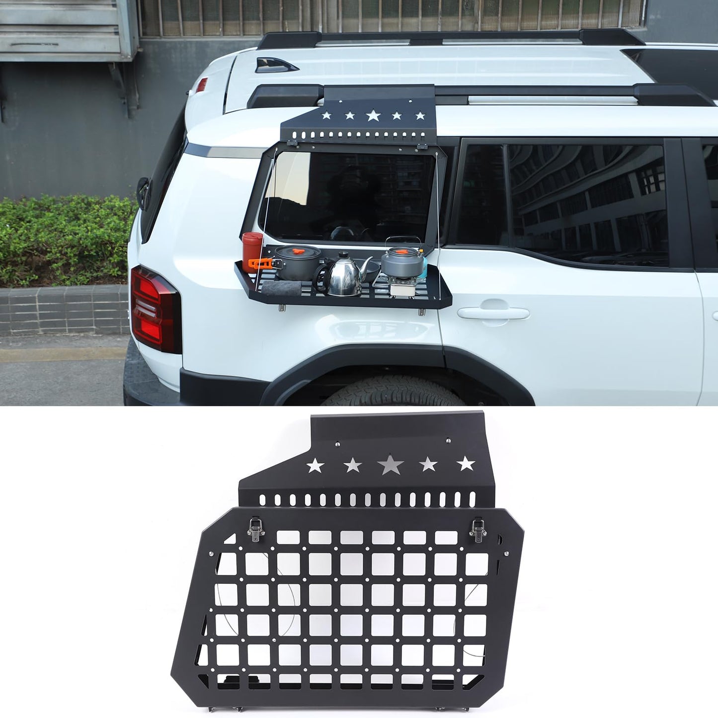 Rear Side Window Storage Molle Panel Compatible with Toyota Land Cruiser Prado 250 J250 LC250 2024 2025