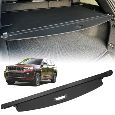 Retractable Rear Storage Tonneau Cargo Cover Luggage Security Shield Shade Compatible with All-New 2022-2026 Jeep Grand Cherokee(2 Row; WL) 4XE