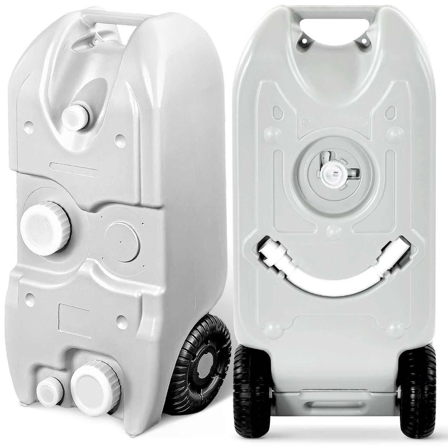 RV Portable Water Tank with Large Wheels for Easy Transport