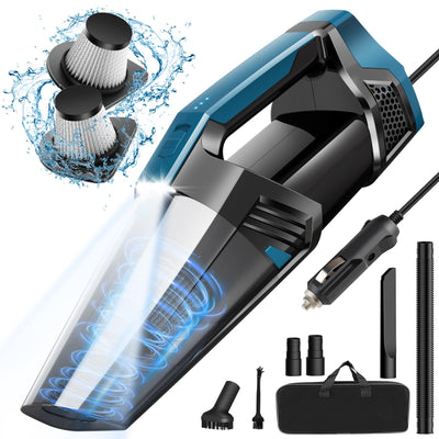Cordless Car Vacuum Lightweight High Power Handheld Vacuum Cleaner with LED Light