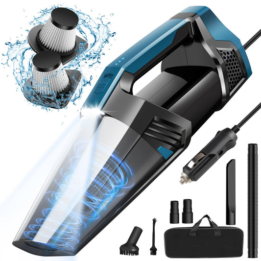 Cordless Car Vacuum Lightweight High Power Handheld Vacuum Cleaner with LED Light - OMOTOR