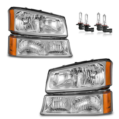 Headlights for 03–07 Chevy Silverado1500/2500/3500/1500HD/2500HD,03–06 — OMOTOR