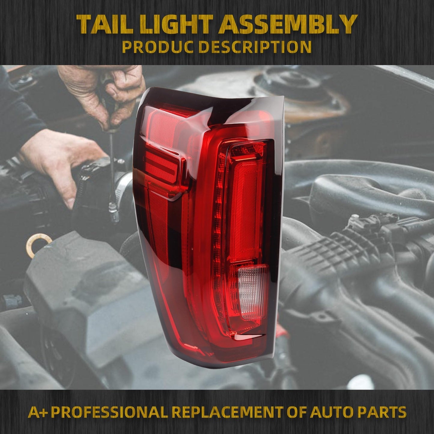 Tail Light Assembly for 2019-2024 GMC Sierra 1500/2500/3500 HD – Left & Right Side, Halogen & LED Rear Lamp