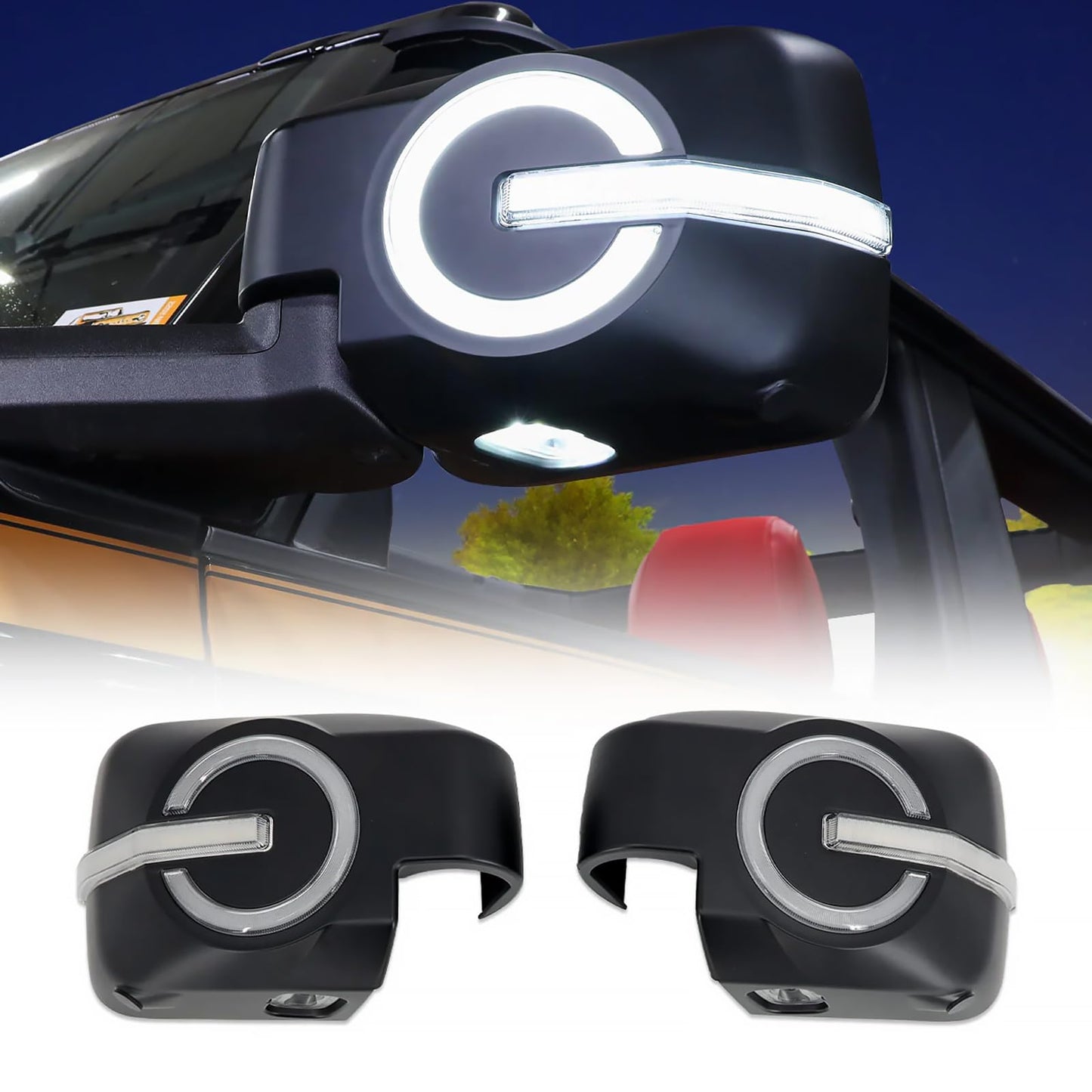 Rearview Mirror Cover Compatible with 2021-2023 Bronco 2/4 Door (Not Sport)