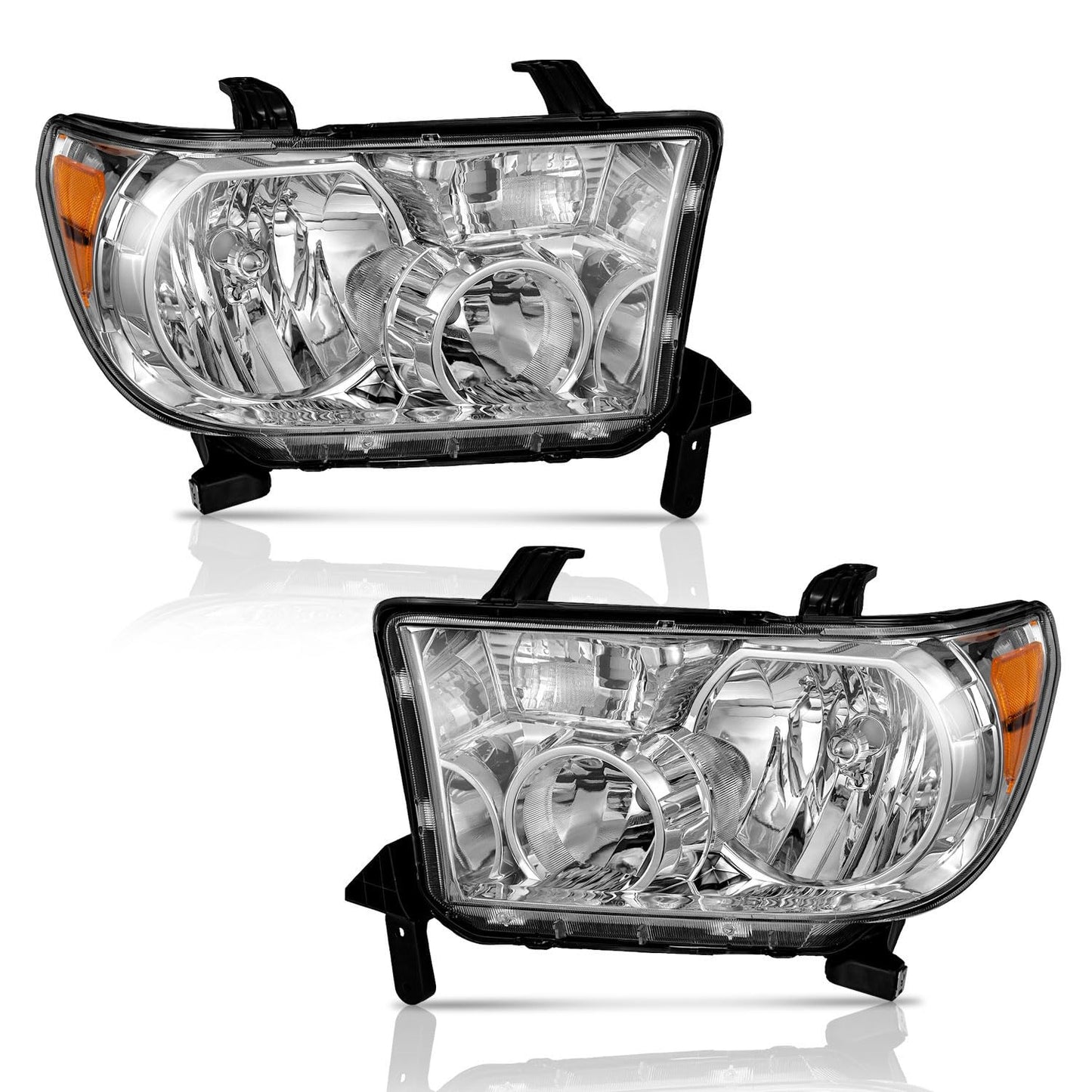 For 2007-2013 Toyota Tundra Headlights Assembly For 2008-2017 Toyota Sequoia Headlight Replacement, NOT for models with auto light adjuster