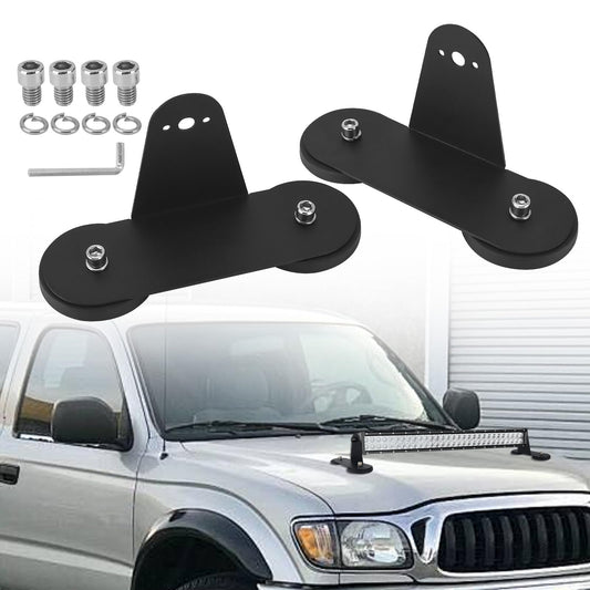 2PCS Magnetic Base Light Bar Mounts for LED Pod Work Lights Auxiliary Driving Lamp on Roof Hood of Off Road Truck SUV Tractor Golf Cart Boats