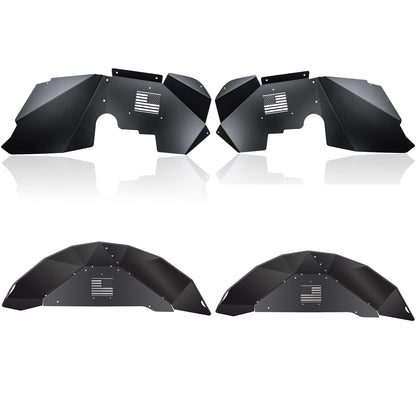 Black Inner Fender Liner Compatible with Wrangler 2007-2018 JK JKU & Unlimited 2/4 Doors - OMOTOR