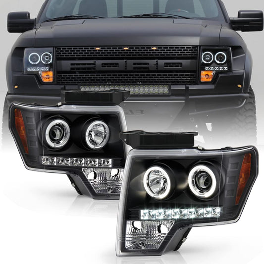 SMD LED Halo Projector Headlights For 2009-2014 Ford F150