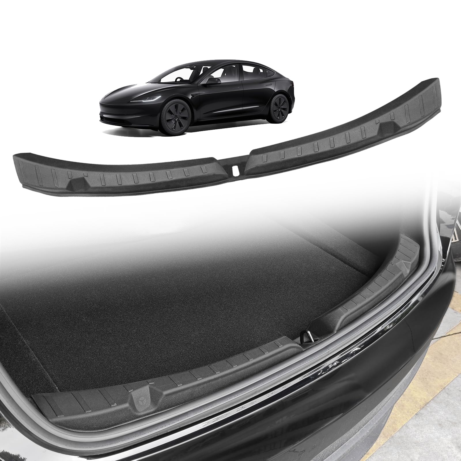Rear Bumper & Trunk Sill Cover Protector For Tesla Model 3 - OMOTOR