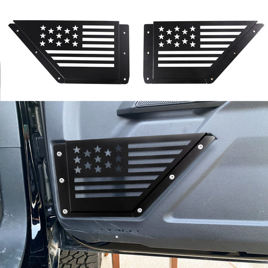 1 Pair Carbon Steel Front Door Storage Pockets for Ford Bronco 2021 - 2025 2/4 Door