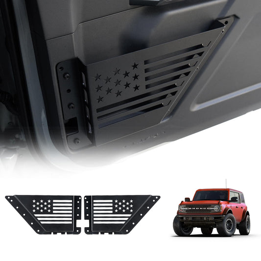 1 Pair Carbon Steel Front Door Storage Pockets for Ford Bronco 2021 - 2026 2/4 Door