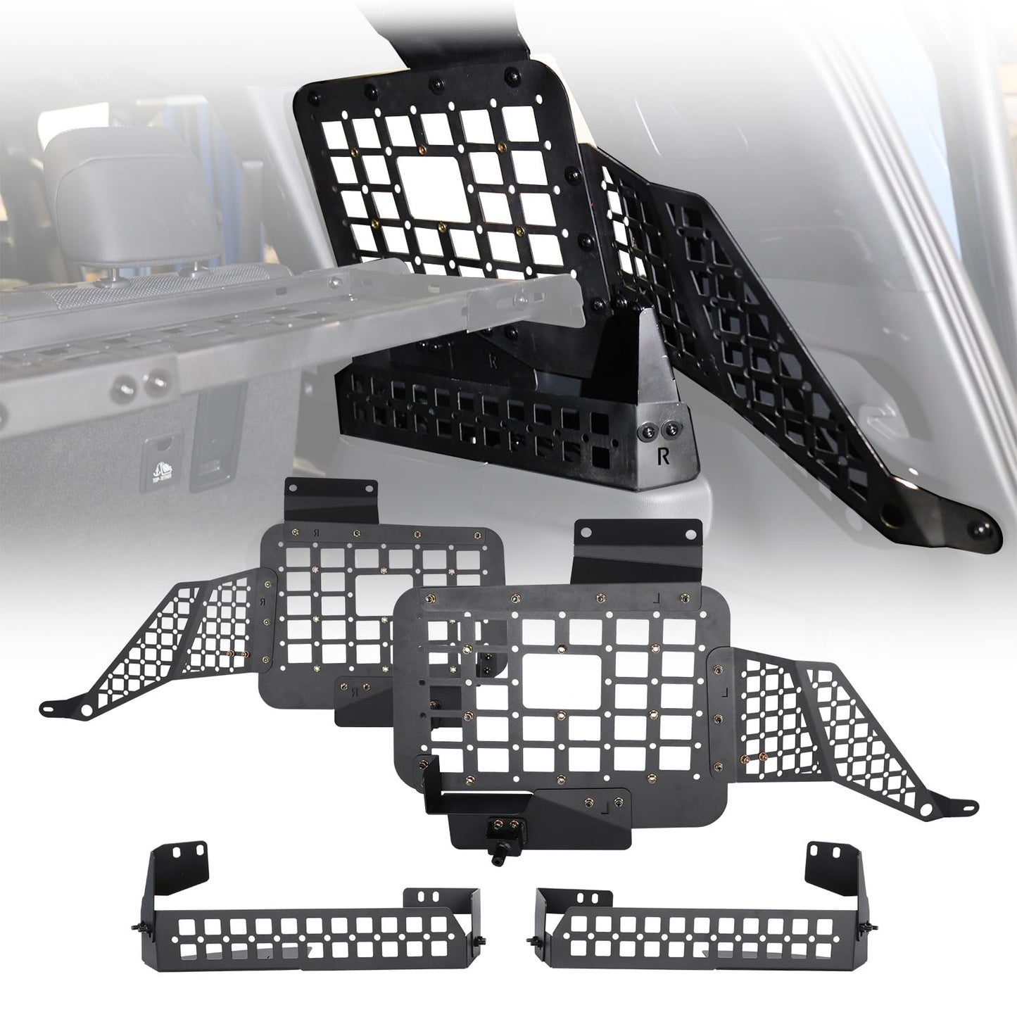 Rear Window Storage Molle Panel and Storage Bracket for Toyota Land — OMOTOR