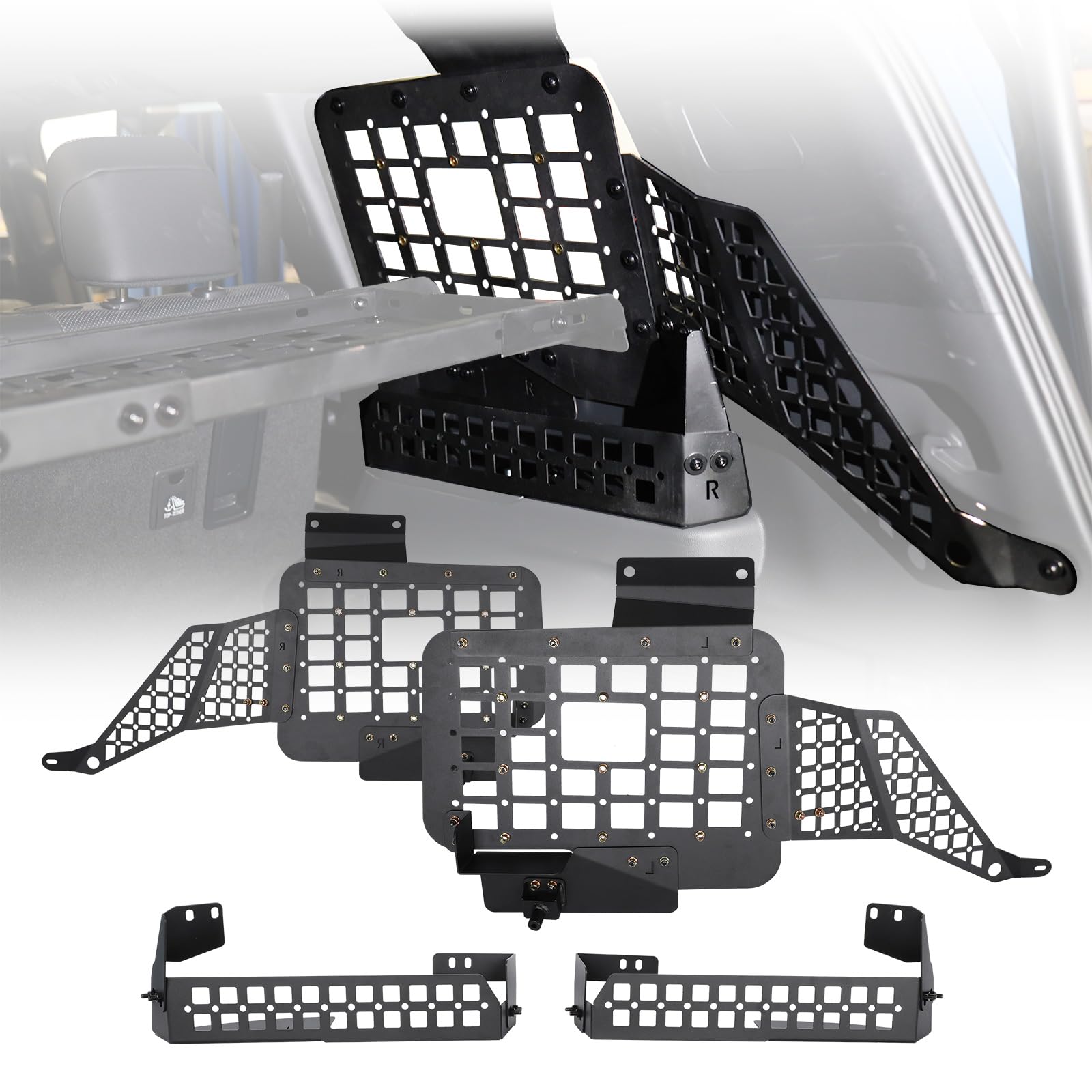 Rear Window Storage Molle Panel and Storage Bracket for Toyota Land — OMOTOR