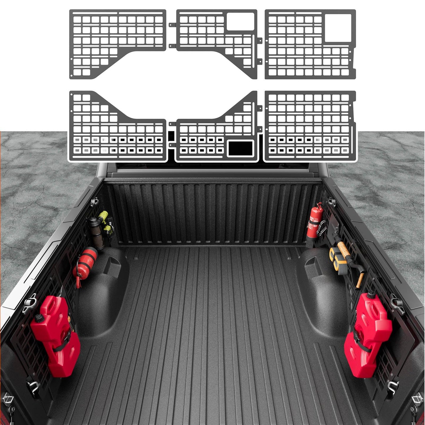 5.5FT Front Bed Molle Panel Compatible with 22-24 Toyota Tundra (Front Bed Molle Panel) - OMOTOR