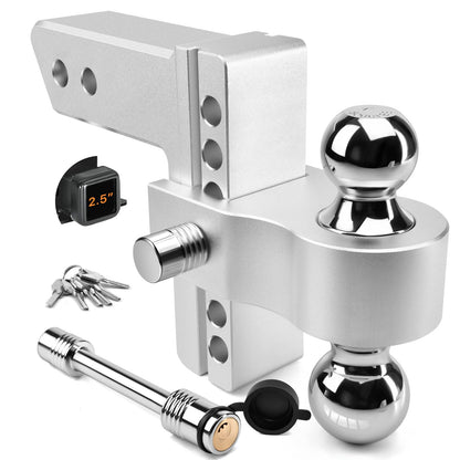 Adjustable Trailer Hitch, Fits 2.5 Inch Receiver, 6 Inch Drop Hitch — OMOTOR