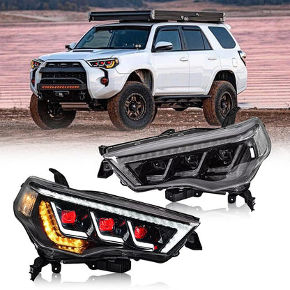 LED Headlight Sequential Turn Signal Head Lamp Assy Fit for Toyota 4Runner 2014-2021 - OMOTOR