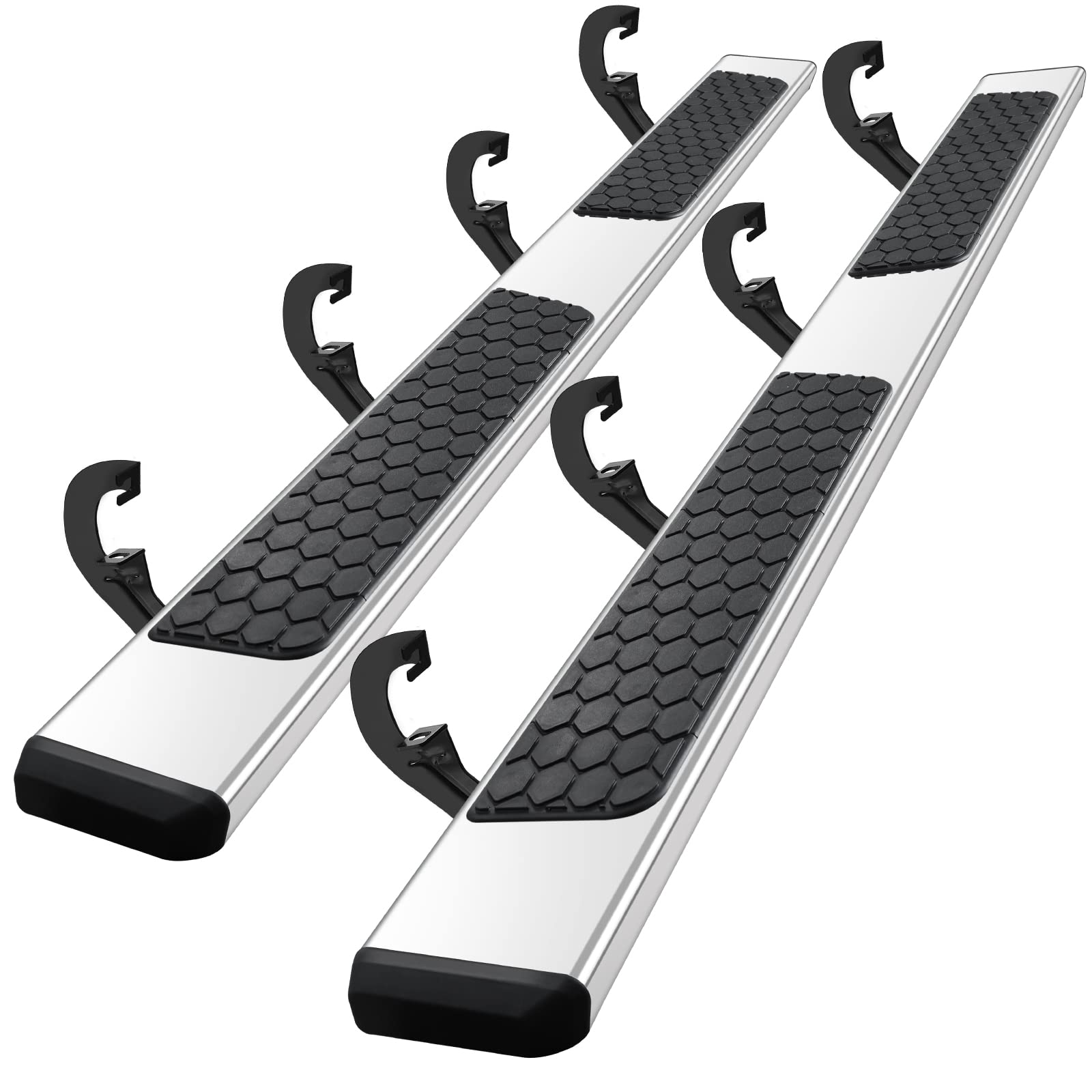 Side Steps Running Boards Compatible with 2019-2025 Chevy Silverado/Sierra 1500 Crew Cab & 2020-2025 Siverado/Sierra 2500HD 3500HD Crew Cab - OMOTOR
