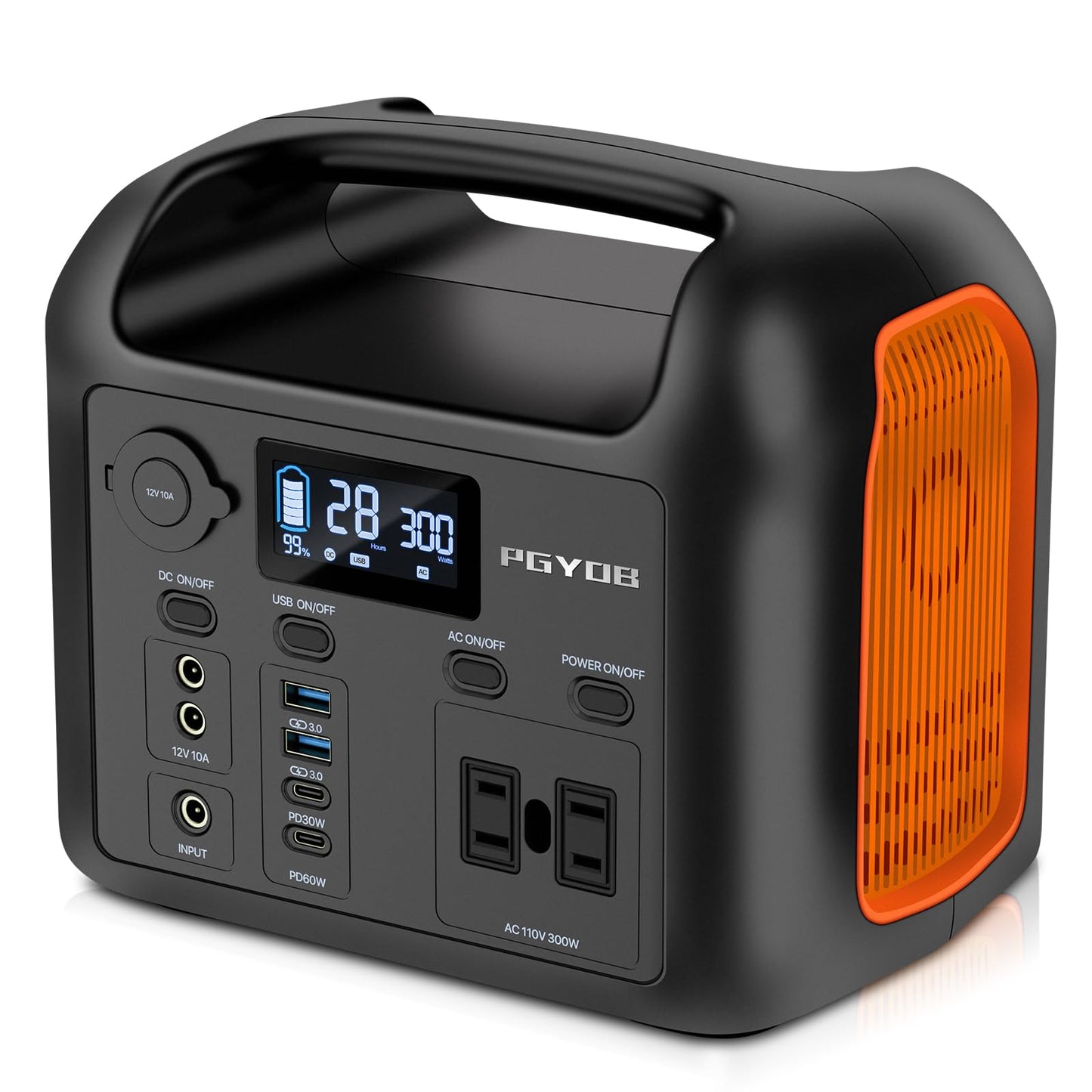 Outdoor Portable Power Station Generator with Built in Cable for Phone Charge, Travel, Home use, Camping, RV Trip