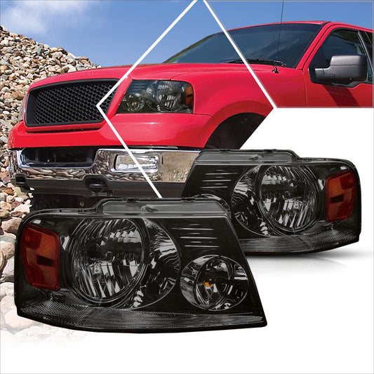 2Pcs Replacement Headlights Assembly Compatible with Ford F150 04-08