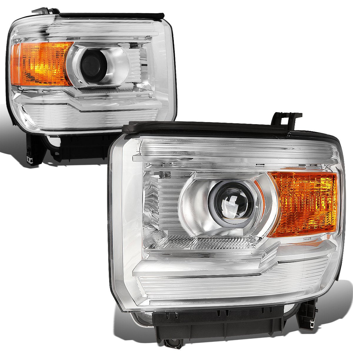 Headlights Assembly Compatible with 2014-2018 GMC Sierra 1500 2500HD 3500HD, Driver and Passenger Side