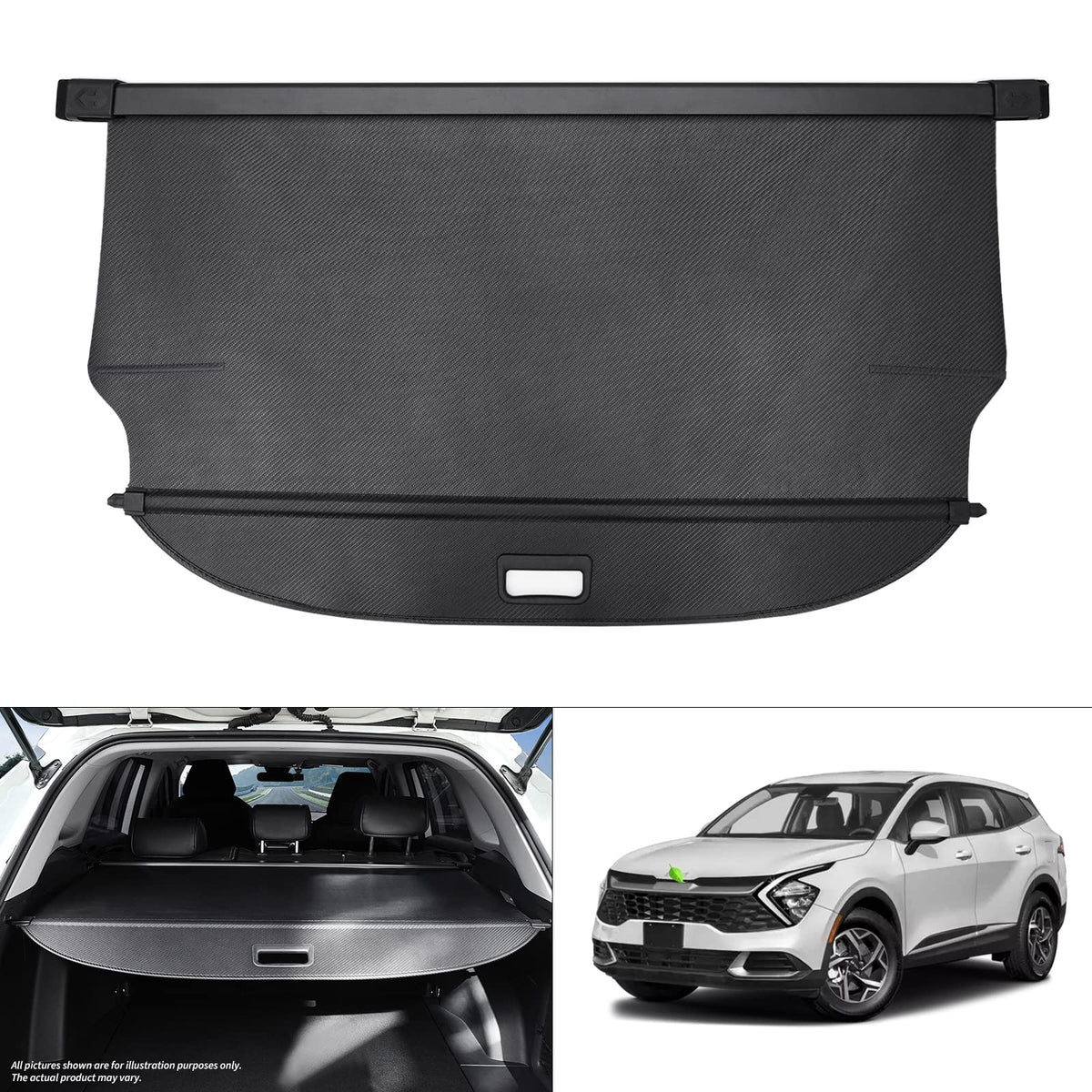 Retractable Cargo Cover for 2023 2024 2025 Kia Sportage — OMOTOR