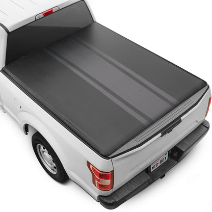 5.5 ft  Soft Roll-Up Truck Tonneau Cover for Ford F-150 2015-2025 - OMOTOR