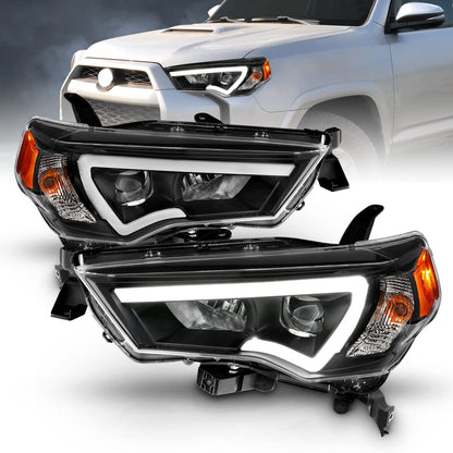 LED Tube Square Projector Headlights Assembly Set For Toyota 4Runner 2014-2023 - OMOTOR