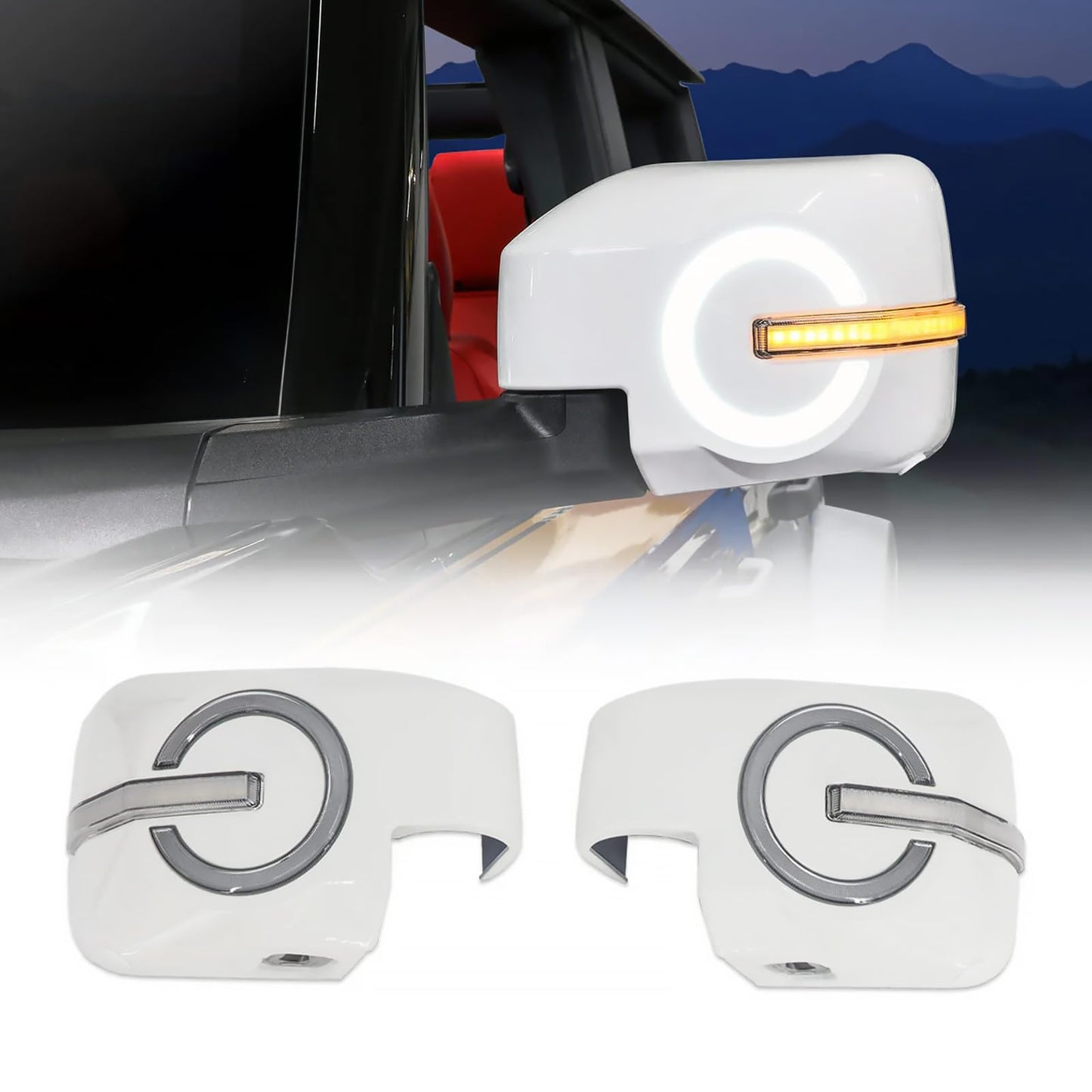 Rearview Mirror Cover Compatible with 2021-2023 Bronco 2/4 Door (Not Sport)